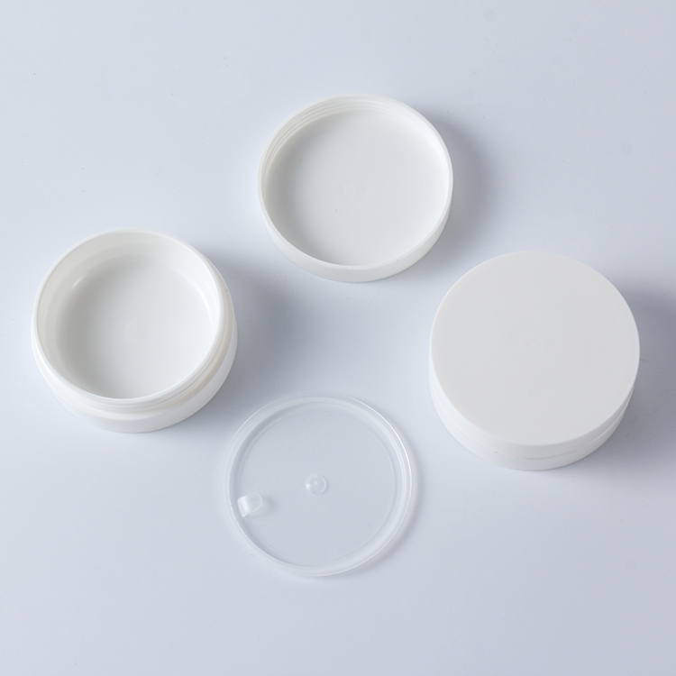 30ml white PP plastic cosmetic cream container for Nail Powder Eye Shadow