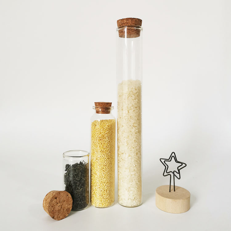 30mm 37mm 47mm Clear Test Tube Classification glass test tubes with cork