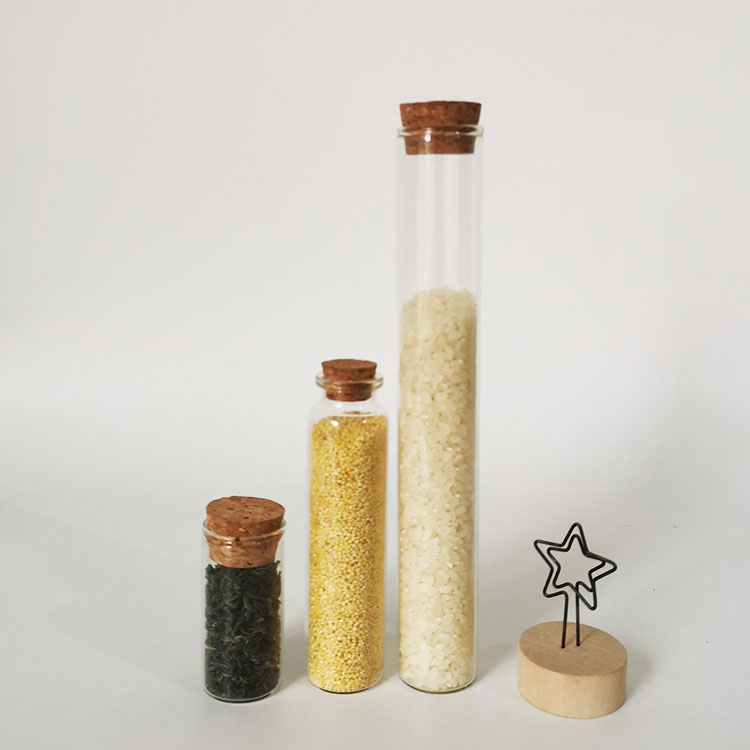 30mm 37mm 47mm Clear Test Tube Classification glass test tubes with cork