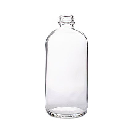 32 oz. Boston Round Clear Glass Bottle for Kombucha Mineral Water with Polyethylene Cone Caps