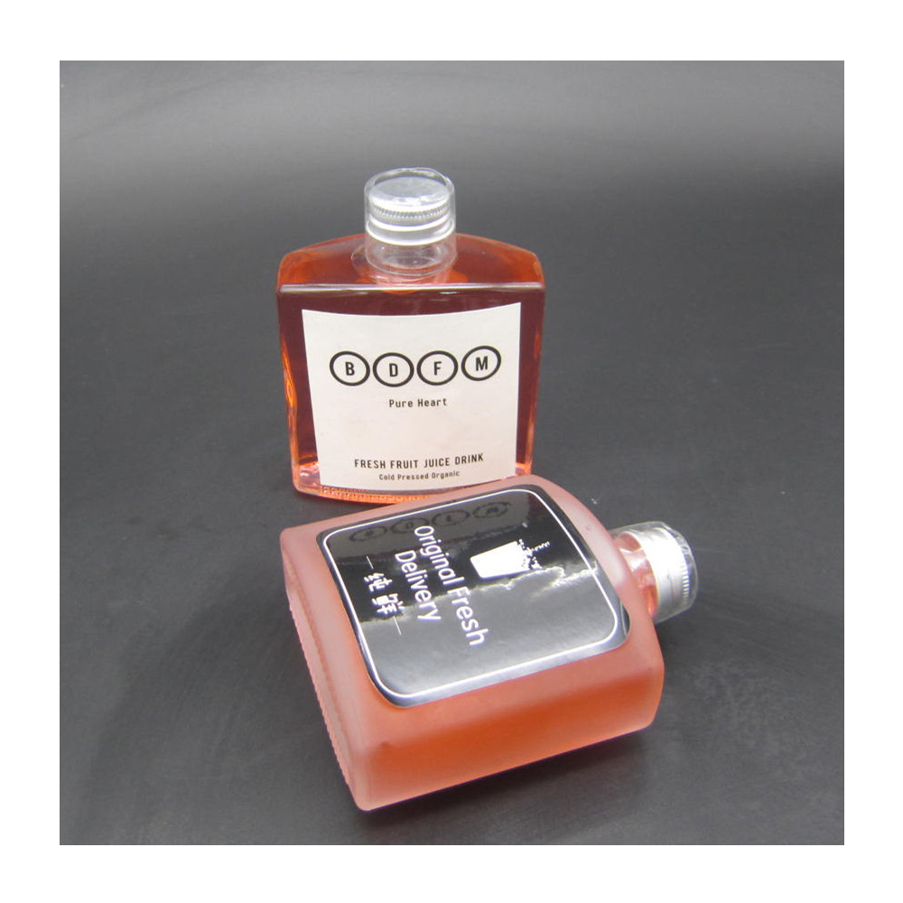 320 Ml /300Ml Clear Juice,Milk, Coffee, Glass Beverage Bottles Wholesale With Metal Lid