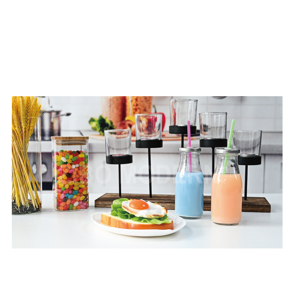 320 ml/11 Oz Glass Milk Juice Bottle With Lid And Straw Milk Bottle Drinking Beverage Bottle