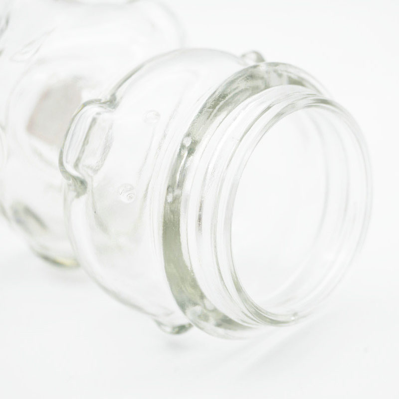 320ml Clear Glass Honey Bear Jars with Silver Lids for Honey, Cookie/Candy/Wish Star