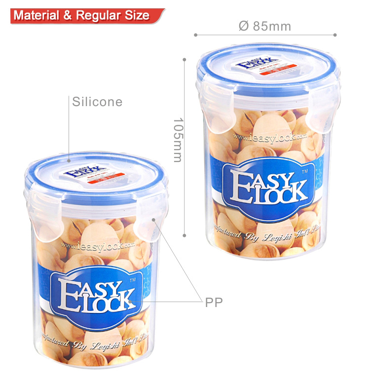 325ml wholesale bulk cute transparent clear packaging pet spice plastic pp cookie jar