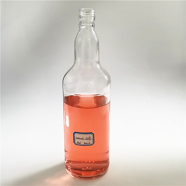 32oz 1 liter 1L round glass liquor bottle vodka gin rum wine