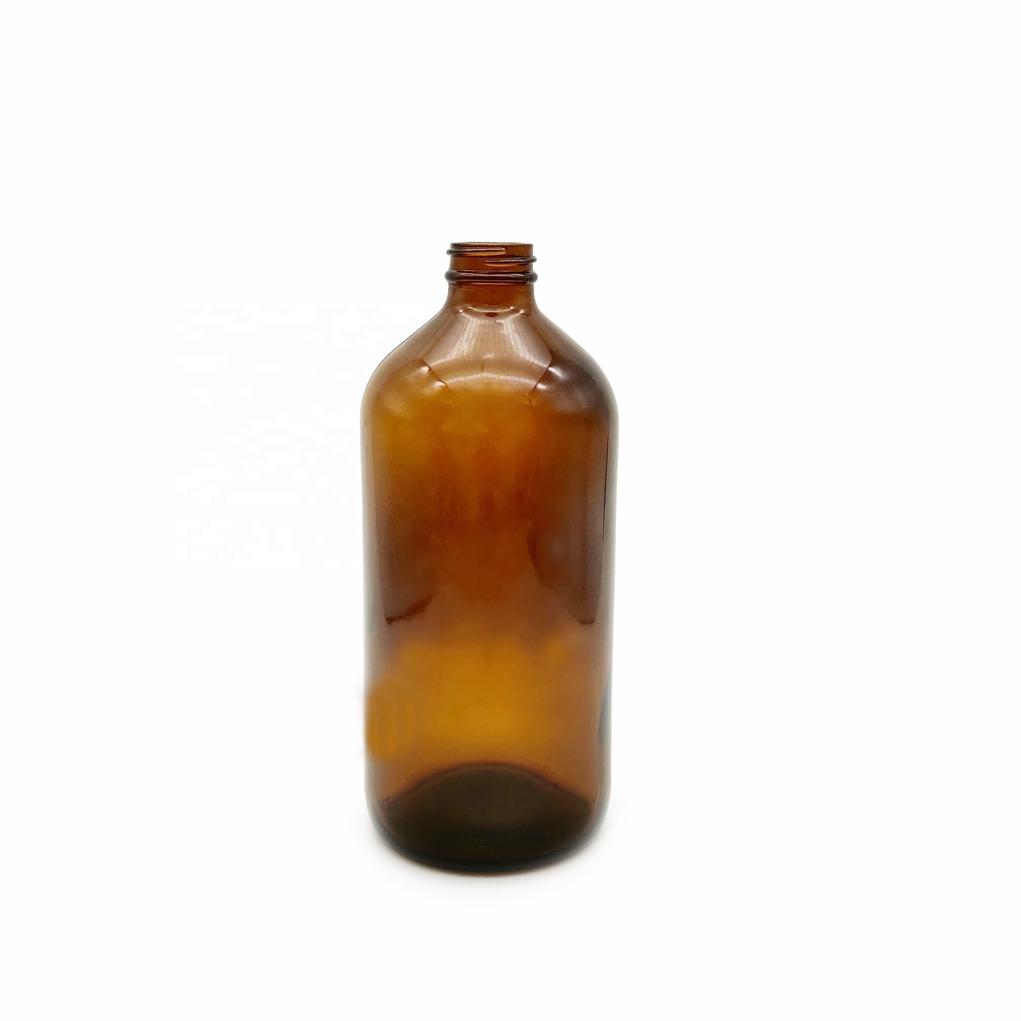 32oz 1000ml Boston Round Amber Glass Bottle