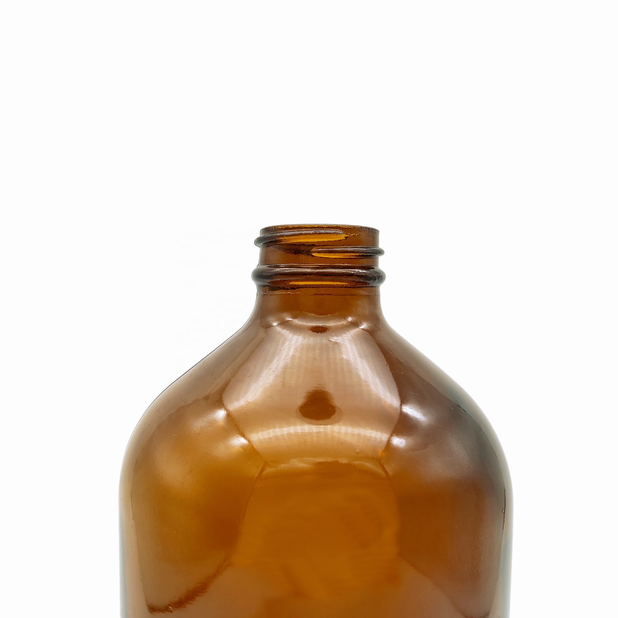 32oz 1000ml Boston Round Amber Glass Bottle