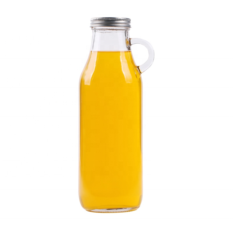 32oz 1000ml clear square glass fruit juice bottle glass beverage bottles wholesale