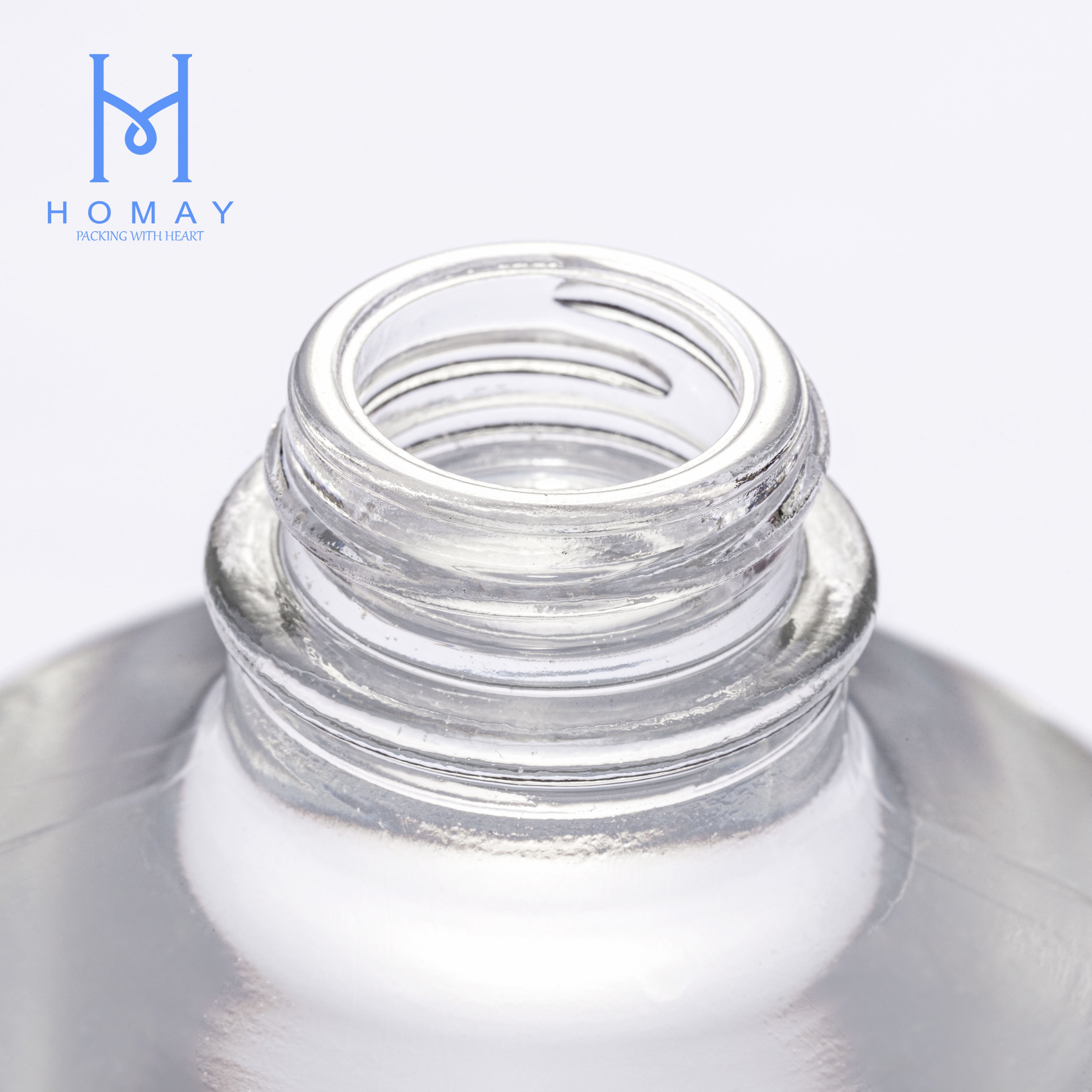 32oz / 1L clear boston round glass bottles with pumps and screw caps for drinks