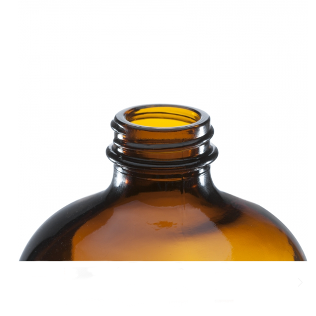 32oz Amber Boston Round Glass Bottle