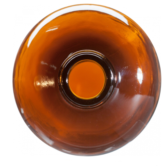 32oz Amber Boston Round Glass Bottle