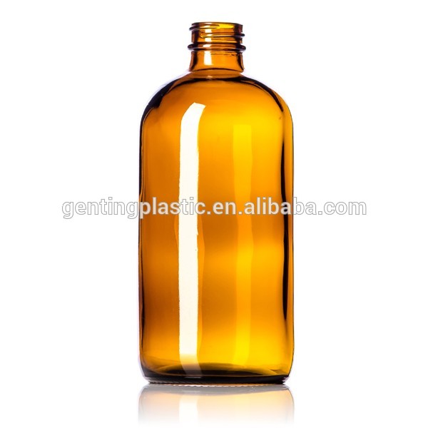 32oz Amber Glass Bottle Boston Round Essential Oil Bottles