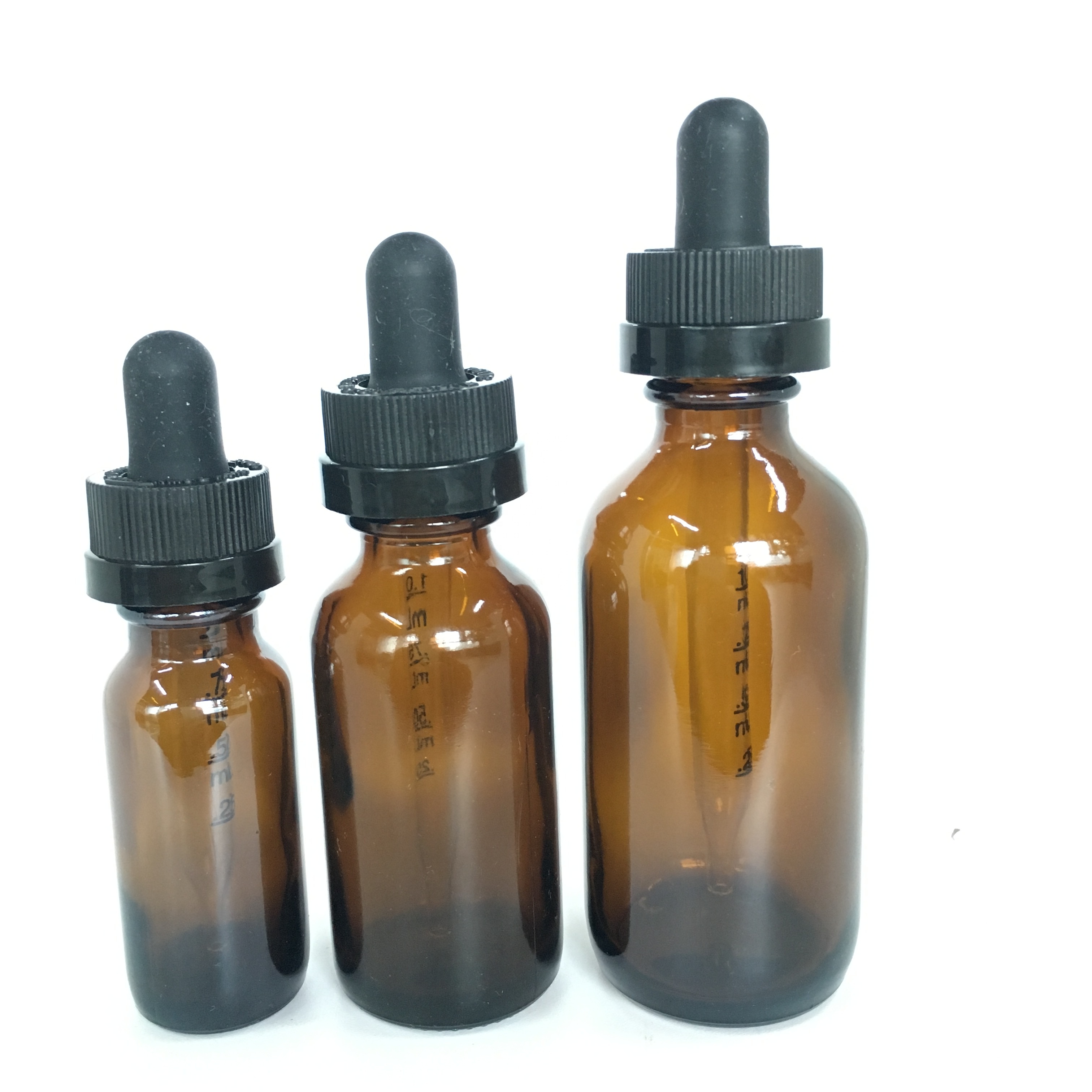 32oz Amber Glass Bottle Boston Round Essential Oil Bottles