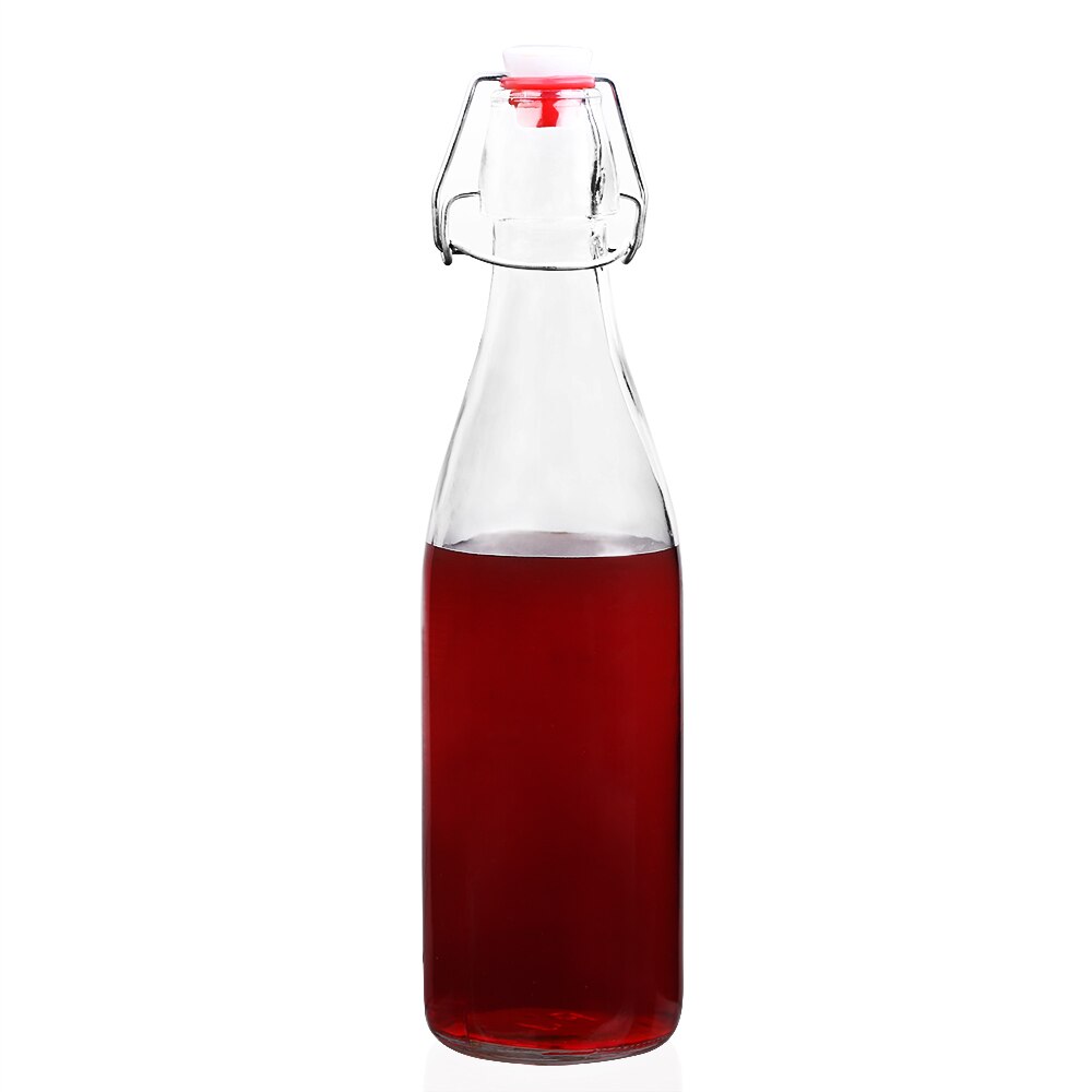 32oz Clear Glass Bottles With Stopper For Home Brewing Beer Kombucha Kefir & Airtight Silicone Seal