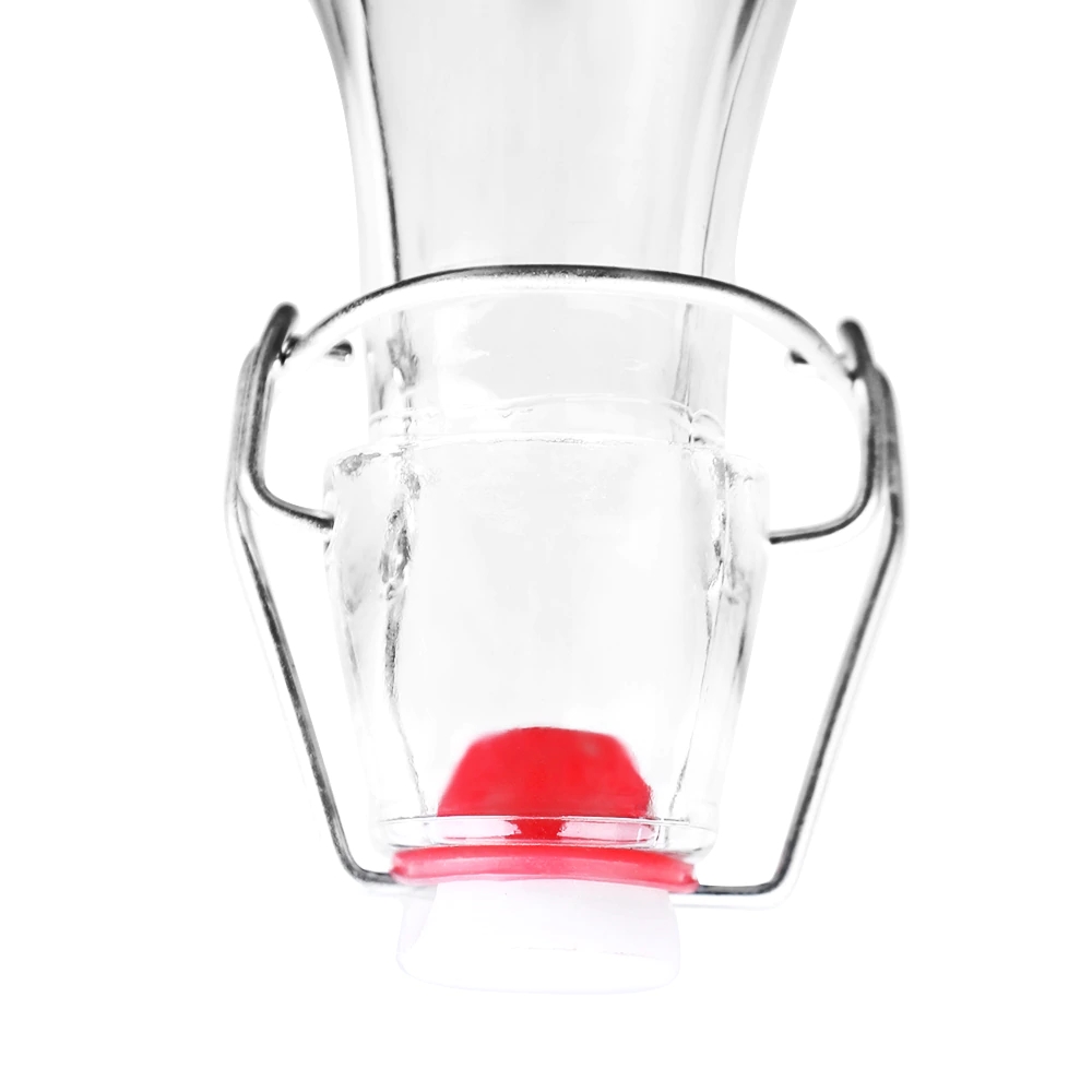 32oz Clear Glass Bottles With Stopper For Home Brewing Beer Kombucha Kefir & Airtight Silicone Seal