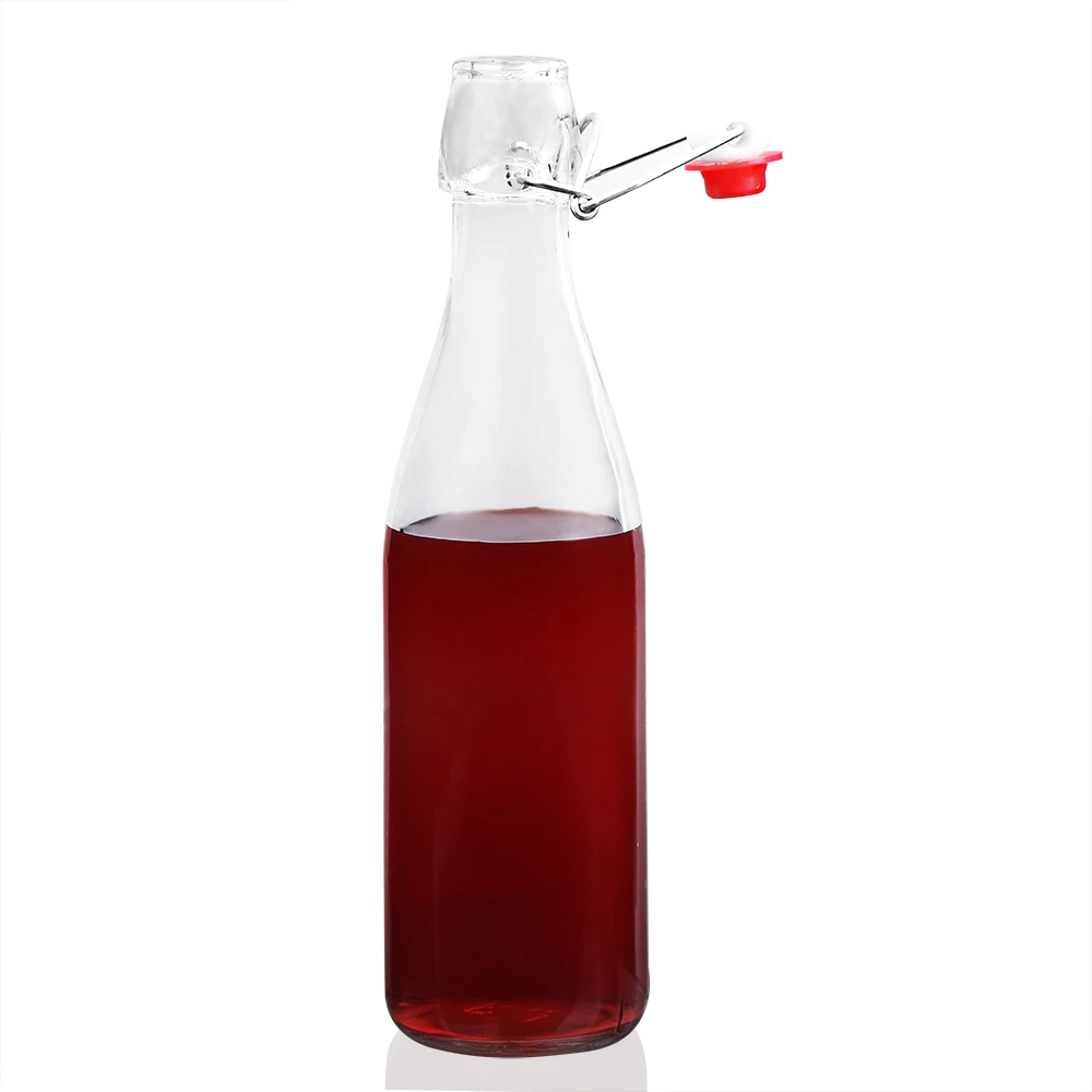 32oz Clear Glass Bottles With Stopper For Home Brewing Beer Kombucha Kefir & Airtight Silicone Seal
