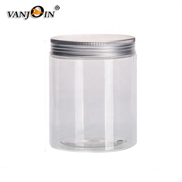 32oz Clear PLASTIC Pet Jar Wide Mouth Round Plastic Food Jars
