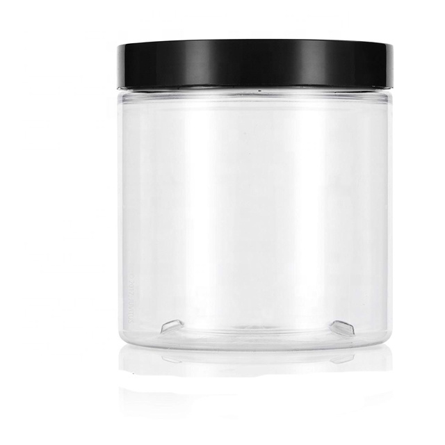 32oz Clear PLASTIC Pet Jar Wide Mouth Round Plastic Food Jars