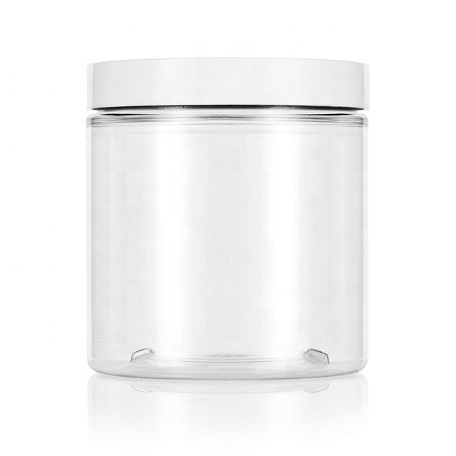 32oz Clear PLASTIC Pet Jar Wide Mouth Round Plastic Food Jars