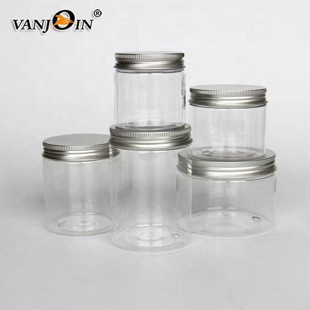 32oz Clear PLASTIC Pet Jar Wide Mouth Round Plastic Food Jars