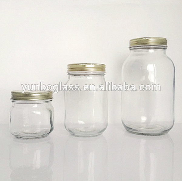 32oz Empty Wide Mouth Glass Storage Mason Jam canning Jar With Screw Top Lid