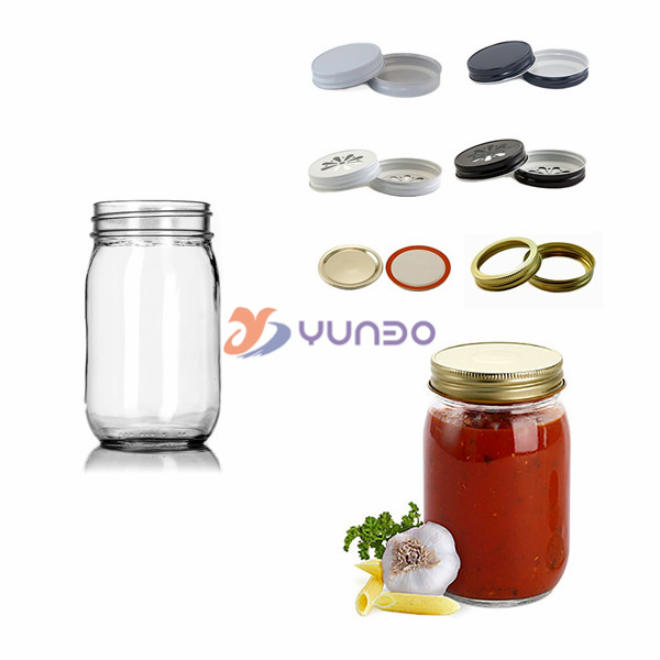 32oz Empty Wide Mouth Glass Storage Mason Jam canning Jar With Screw Top Lid