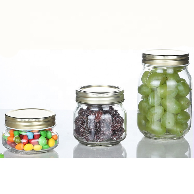 32oz Large capacity Clear Wide Mouth Mason Jars 1000ml Glass Mason Jars with screw lid