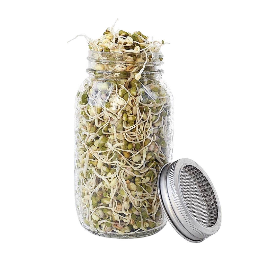 32oz Wide Mouth Mason Sprouting Jar with Stainless Steel Sprouting Lid wholesale