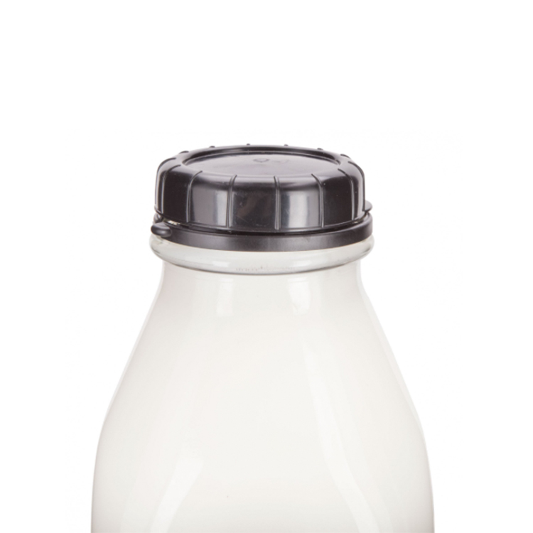32oz square milk juice glass bottle with tamperproof cap