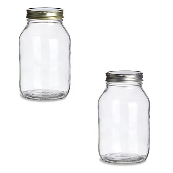 32oz wide mouth jam jar/Round Wide Mouth Glass Mason Jar With Metal Lids