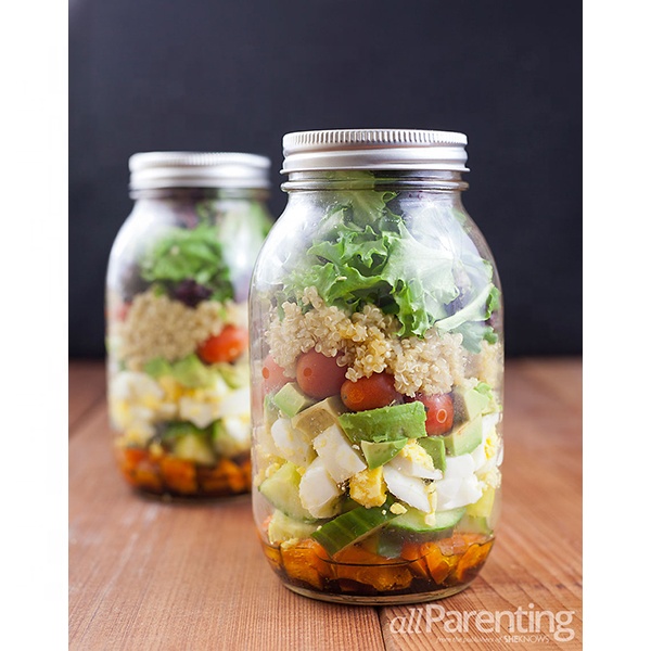 32oz wide mouth jam jar/Round Wide Mouth Glass Mason Jar With Metal Lids