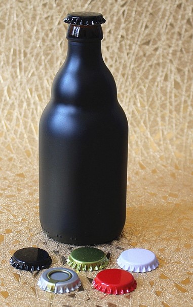 330 ml frosting black White bear custom wine beer bottle empty wine bottle