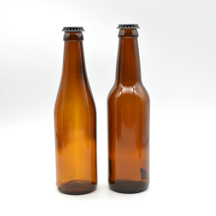 330ml 11oz 12oz Amber Glass Heritage Beer Bottles, Crown Pry-Off, 26-650