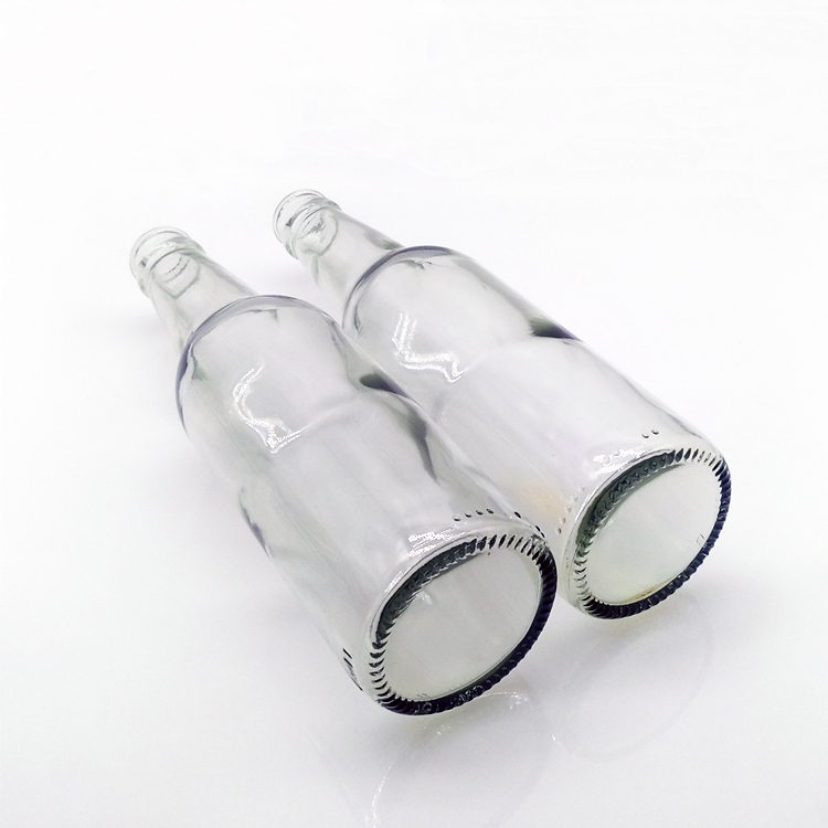 330ml 33CL clear long neck glass beer bottle with crown lid wholesale