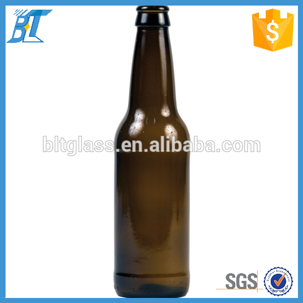 330ml 350ml amber beer glass bottle with crown cap