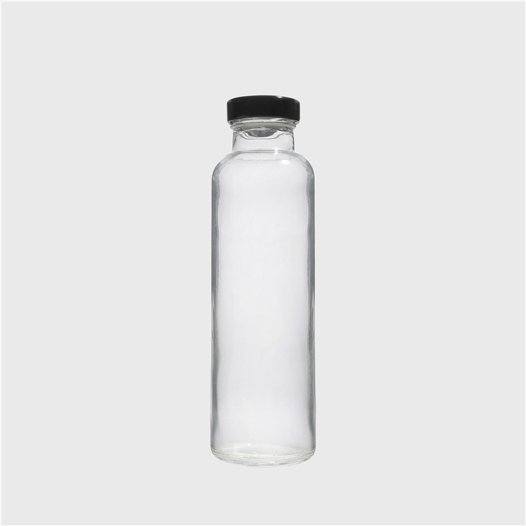 330ml 500ml Empty Clear Round Glass Beverage Cold Pressed Juice Bottles Wholesale