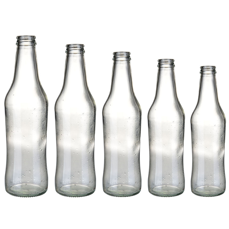330ml 500ml transparent blue green amber beer glass bottle