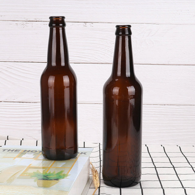 330ml 50cl long neck amber glass beer bottle with crown