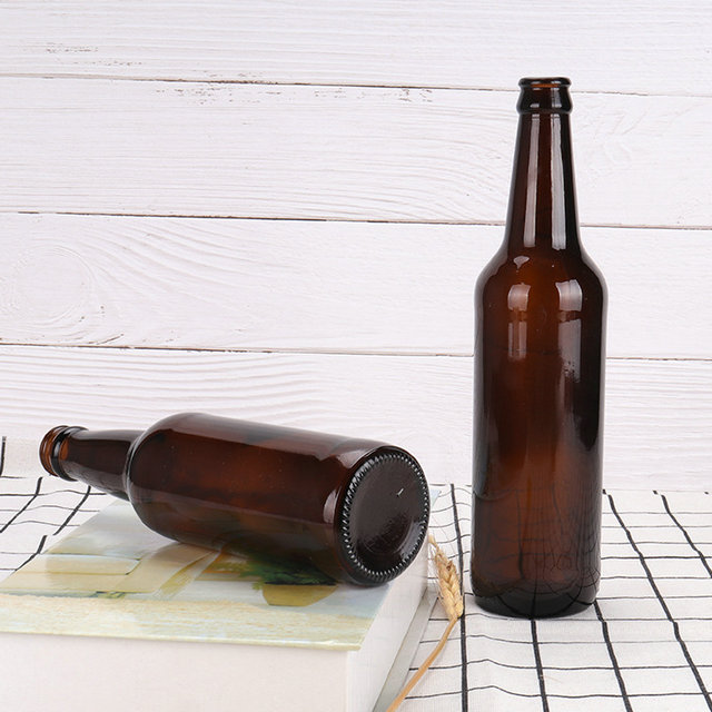 330ml 50cl long neck amber glass beer bottle with crown
