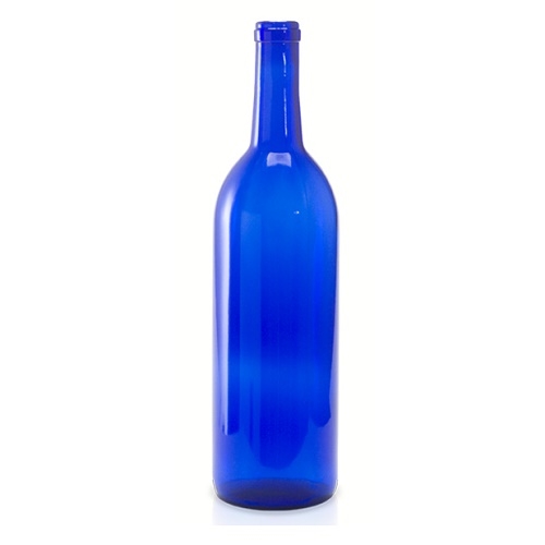 330ml 750ml cobalt liquor wine bottles round shape blue glass beer bottle