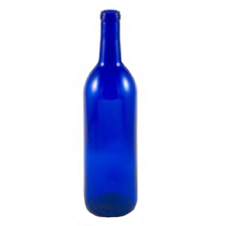 330ml 750ml cobalt liquor wine bottles round shape blue glass beer bottle