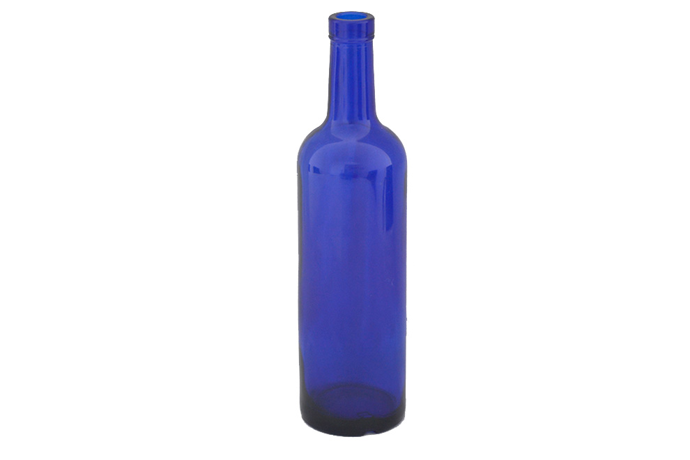 330ml 750ml cobalt liquor wine bottles round shape blue glass beer bottle