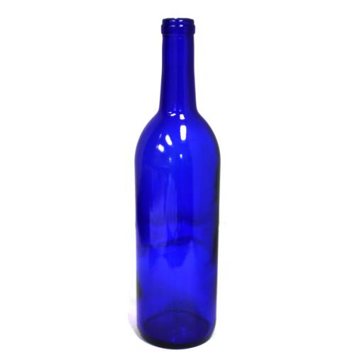 330ml 750ml cobalt liquor wine bottles round shape blue glass beer bottle