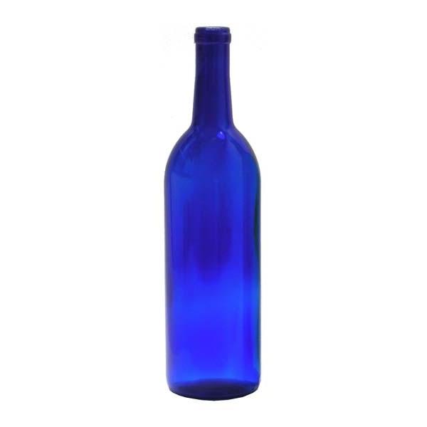 330ml 750ml cobalt liquor wine bottles round shape blue glass beer bottle
