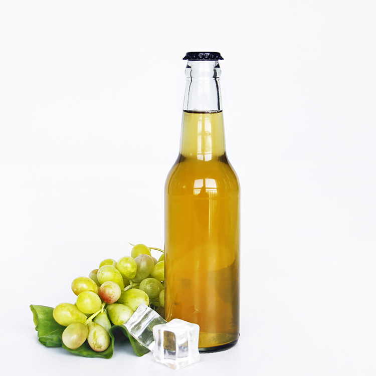 330ml Clear glass beer bottle packaging with crown lid