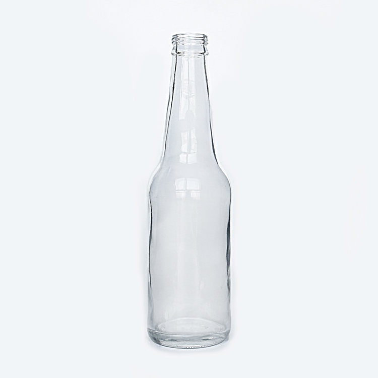 330ml Custom Reusable Clear Ginger Soda Sparkling Water Glass Bottle With Lid