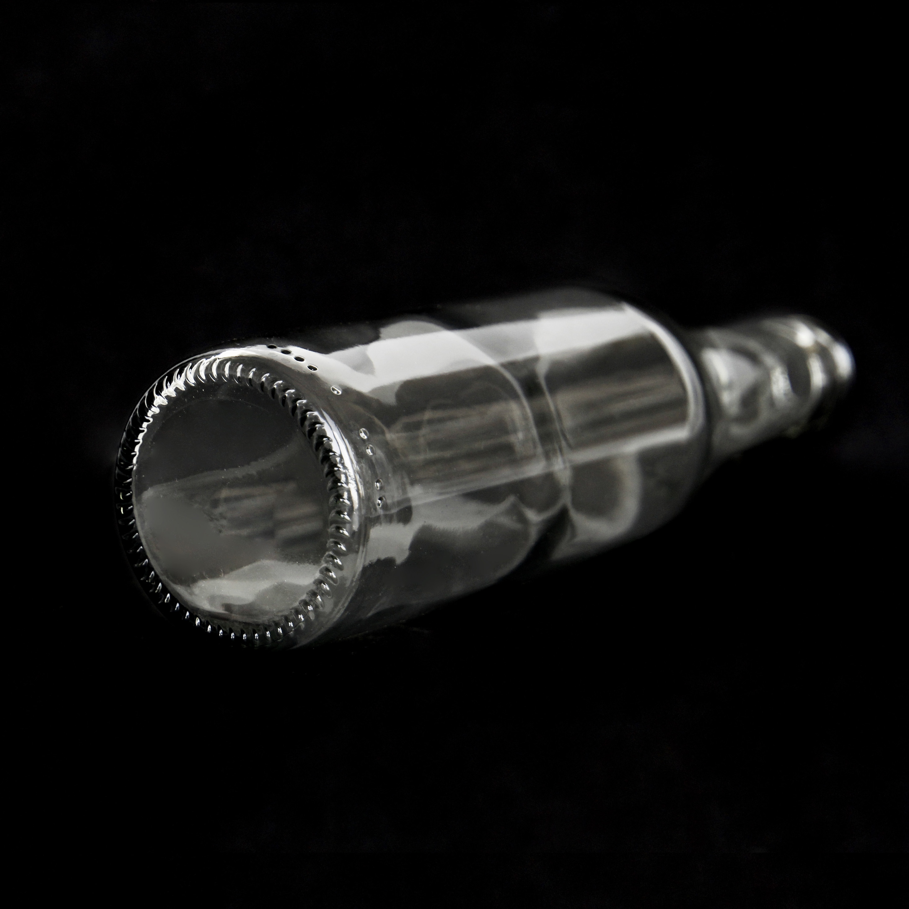 330ml Custom glass bottle for soda vodka packaging with metal crown lid