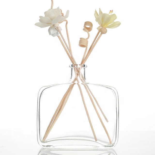 330ml Empty High Transparent Glass Reed Diffuser Bottle With Cork