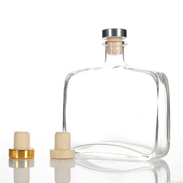 330ml Empty High Transparent Glass Reed Diffuser Bottle With Cork