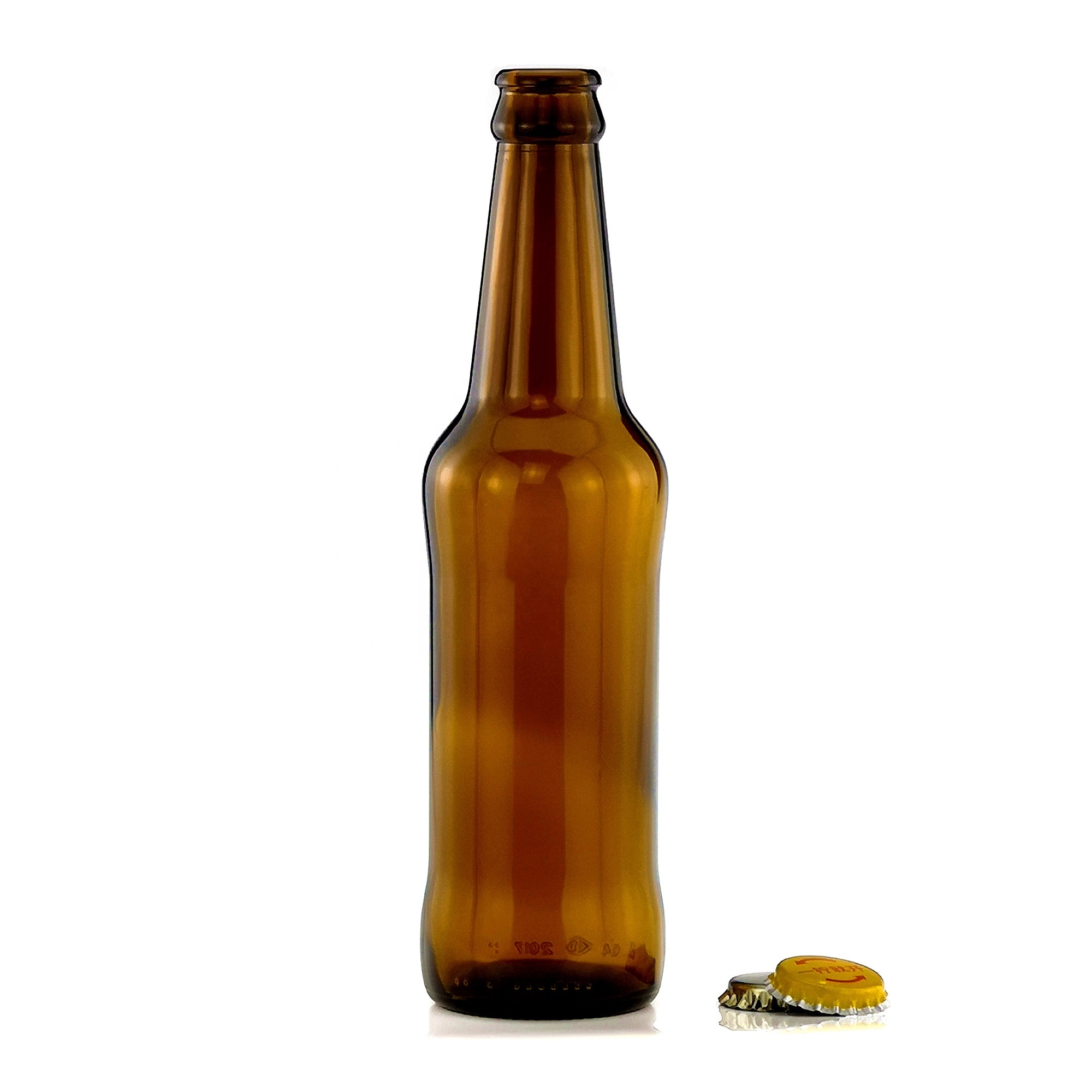330ml Most popular custom amber beverage glass beer bottle